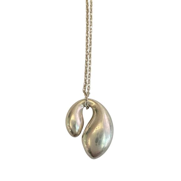 Tiffany & Co Elsa Peretti Double Teardrop Necklace - Picture 1 of 15